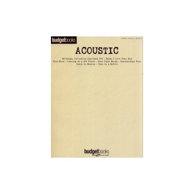 Acoustic hits Budget book
