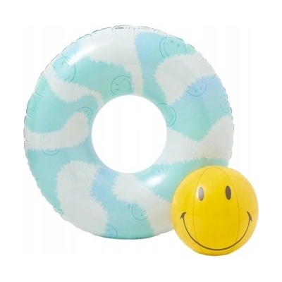 Set nafukovacího kruhu a míče Sunnylife Smiley