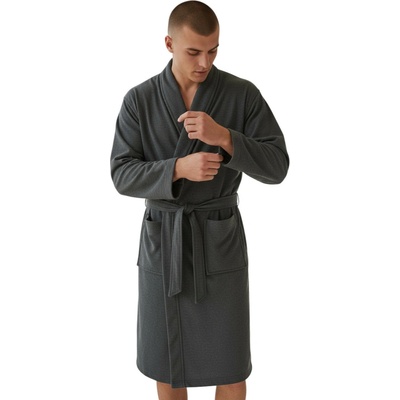 Vn.Lot pánský froté župan tmavě šedé – Zboží Dáma
