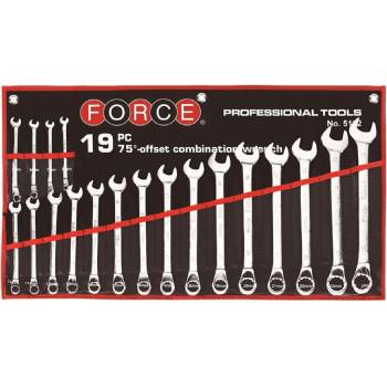 FORCE Комплект звездогаечни ключове Force 5192 - 75 градуса, 6 - 24 mm, 19 бр (JN61286)
