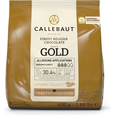 Callebaut Čokoláda gold 30,4% 400 g – Zboží Mobilmania