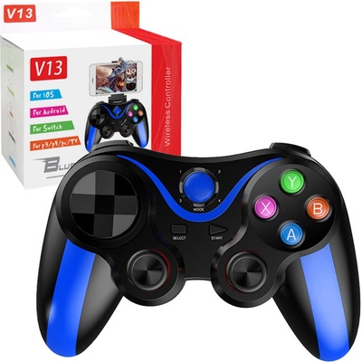 Techsuit - Bezdrátový ovladač V13 - Bluetooth V4.0, 2.4G, 400mAh, univerzální - modrý