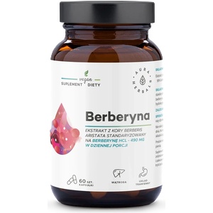Aura Herbals Контрол на кръвната захар и холестерола - Берберин, 490 mg х 60 капсули Aura Herbals (14076 (12324) AH)