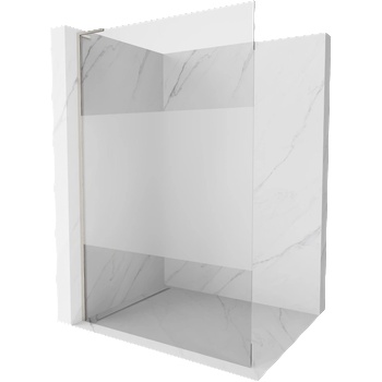 Mexen Kioto L преграда за душ Walk-in 120 x 200 см, прозрачно/матово, четкан никел - 800-120-103-97-35 (800-120-103-97-35)