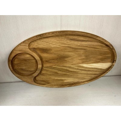 Dřevotéka Dubový servírovací tác oválný 35x19 cm