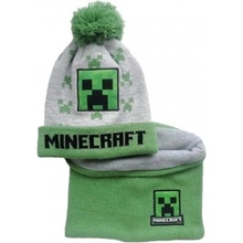 Sada zimnej čiapky a nákrčník Minecraft Creeper