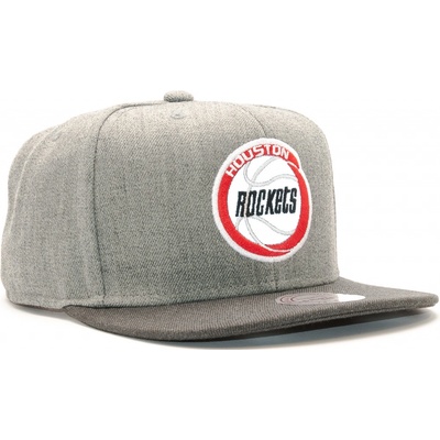 Mitchell & Ness Heather Reflective Houston Rockets Grey Snapback šedá šedá