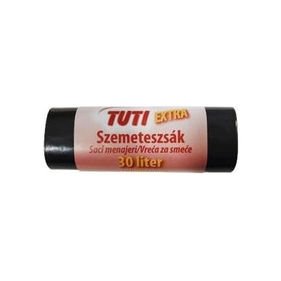 TUTI Vrecia na odpadky extra silné 30 l 15µm 20 ks Extra čierna