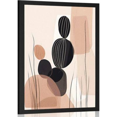 Plakát abstraktní botanické tvary kaktus - 30x45 no frame
