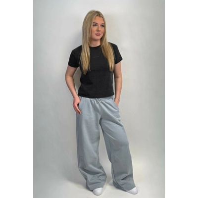 Reporter Young dívčí světle modré zateplené tepláky se širokými nohavicemi SVĚTLE MODRÁ – Zboží Dáma