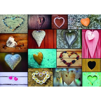 Grafika - Puzzle Collage Coeurs 500 - 500 piese