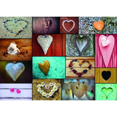 Grafika - Puzzle Collage Coeurs 500 - 500 piese