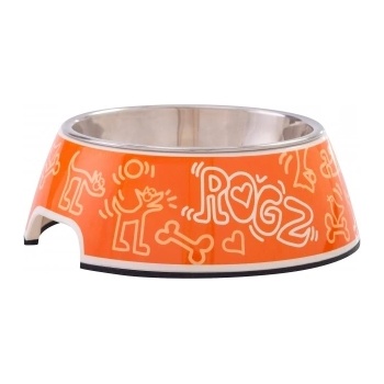 Rogz Orange Doodle small - Метална купа за храна и вода за кучета, 160 мл