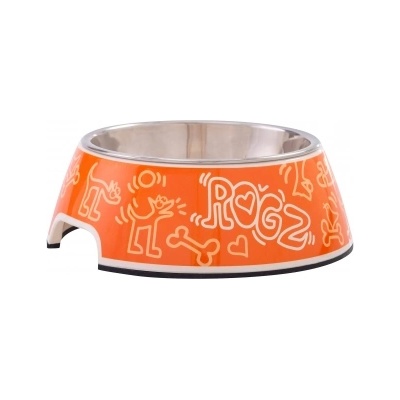 Rogz Orange Doodle small - Метална купа за храна и вода за кучета, 160 мл