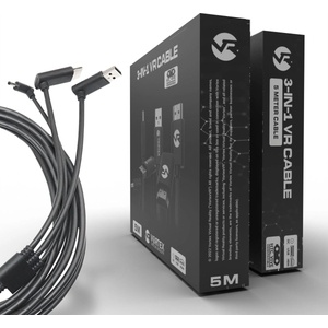 Vortex Virtual Reality VortexVR 3-в-1 кабел за HTC Vive | 5m, USB / HDMI / DC (VVR.K3IN1.HTC.VIVE.COMPATIBLE.USB.2022)