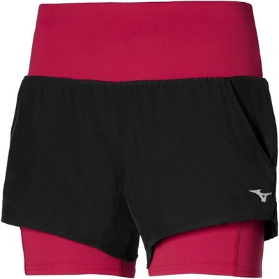 Mizuno dámské šortky 2 in 1 4.5 Short/Black/Persian Red