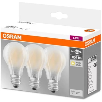 Image 1 of OSRAM LEDVANCE Base CL A 60 GL FR E27 7W 806lm 3x 4058075819351