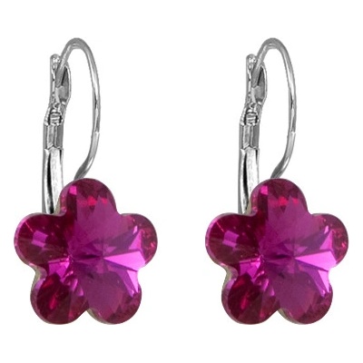 JSB Swarovski Elements květinka tmavě fialové 27020701 fuchsia
