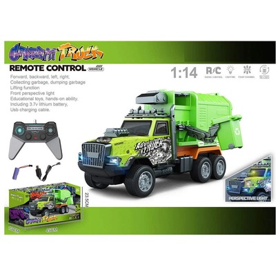 Детски камион за боклук с дистанционно и повдигач