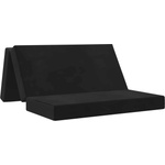 vidaXL Сгъваем диван легло 140 x 67 x 45 см Черно (900231)