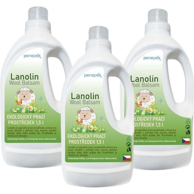Penepex Wool Balsam Lanolin prací prostředek 3 x 1,5 l