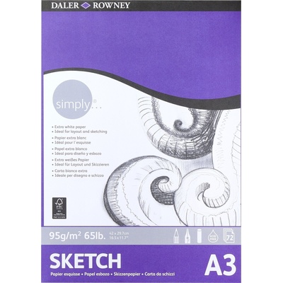 Daler-Rowney Simply Sketching Paper Simply Скицник 72 A3 95 g (434935300)