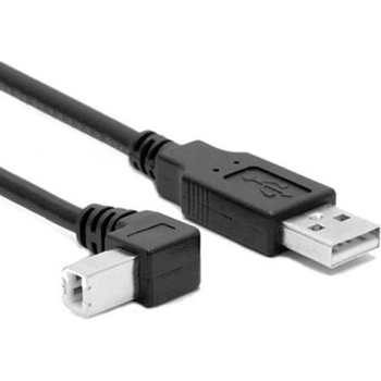 PremiumCord ku2ab2-90 USB 2.0, A-B, se zahnutým USB-B konektorem 90°, 2m