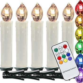 LUMA LED 10x dekorační vánoční svíčky na stromeček s časovačem vypnutí teplá bílá