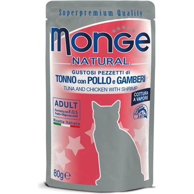 Monge Natural Cat tuňák a losos 80 g
