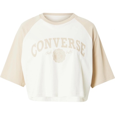 Converse Тениска 'chuck' бежово, бяло, размер l