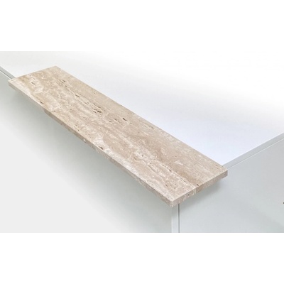 TONE OF STONE Vnitřní kamenný travertinový parapet Travertin Romano Classico lesk, 10x150x30 mm