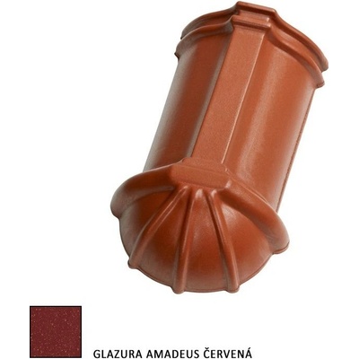 Tondach Hranice/Renoton 11 ukončení hřebenáče 21 cm glazura Amadeus červená
