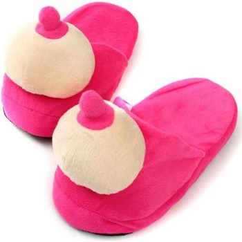 Růžové pantofle s prsy Busen-Puschen