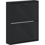 vidaXL Стенно шкафче за обувки HAARLEM 71 x 17 x 86 см Черно (896856)