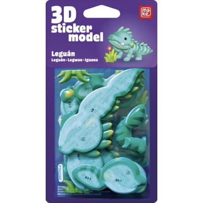 3D samolepkové ještěrky leguán