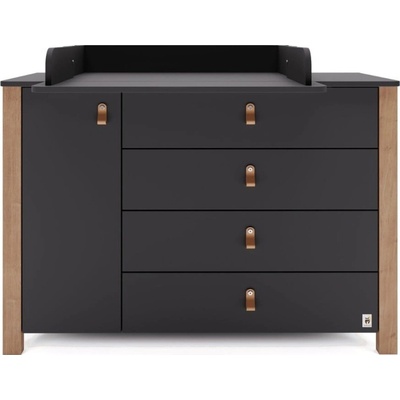YappyKids Prebaľovacia komoda YappyÉtude II s nadstavcom 120cm, antracit