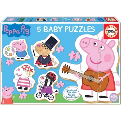 EDUCA Baby Prasátko Peppa 2 5v1 3-5 dílků