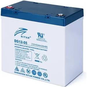 Ritar Оловна гелова батерия RITAR (DG12-55), 12V, 55Ah, 229 / 138 /211 mm F15/M6 / F11/M6 RITAR, За соларни системи (RITAR-DG12-55) - megamag