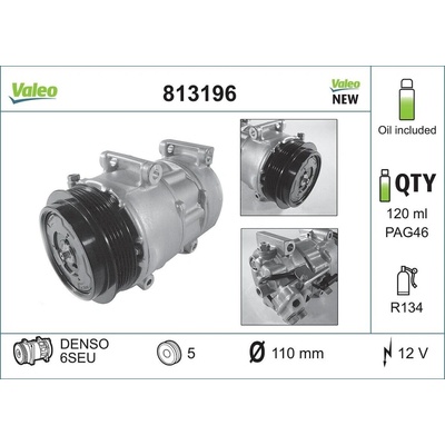 Kompresor, klimatizace VALEO 813196