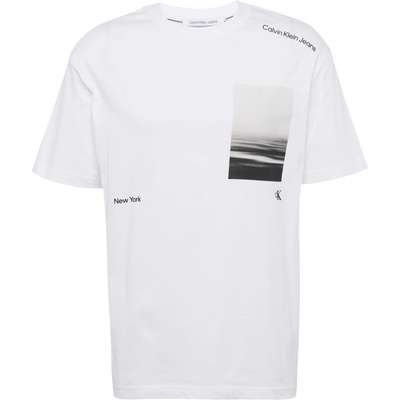 Calvin Klein Jeans Тениска 'SERENITY' бяло, размер XL