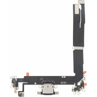 Apple iPhone 16 Plus - Nabíjací Konektor + Flex Kábel (Black), Black