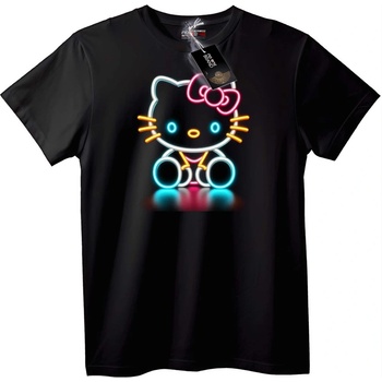 NOONEBRAND Тениска Неонов Hello Kitty - M, Black