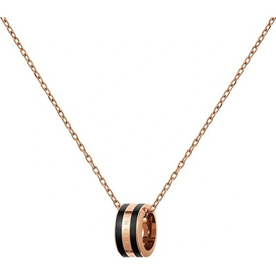 Daniel Wellington Štýlový bronzový náhrdelník s kruhovým príveskom emalie DW00400305