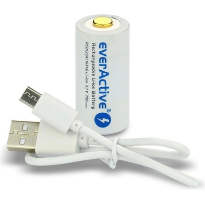 Nabíjecí baterie 16340 / R-CR123 3,7V everActive 700mAh (1 ks) s bezpečnostní ochranou
