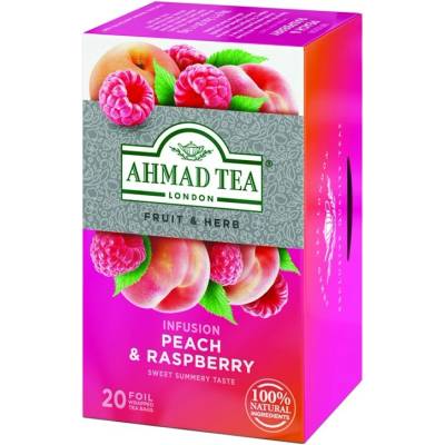 Ahmad Tea ovocný čaj malina s broskyňami 20 x 1,8 g