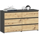 Ak furniture CL 100 cm 6 zásuvek
