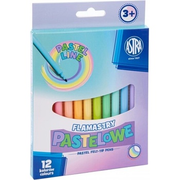 Astra Комплект пастелни флумастери, Astra, 12 цвята (AS317122001)