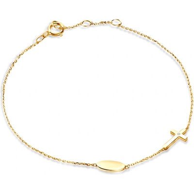 SAVICKI Гривна Cross: злато. диамант