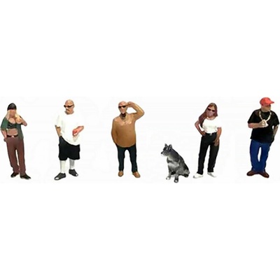 American Diorama Figure Set Curbside Crowd 1:64