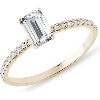 Klenota Prsteň s emerald diamantom zo 14 kt zlata k0752013